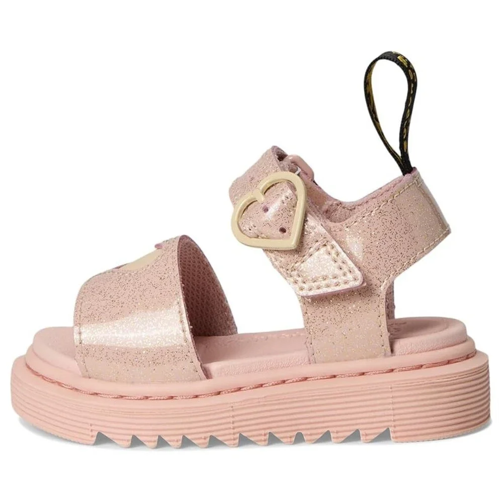 Dr. Martens Marlowe Hearts Strappy Kids 9 Powder Pink Leather Sandals ZOGG2716 - Picture 2 of 14